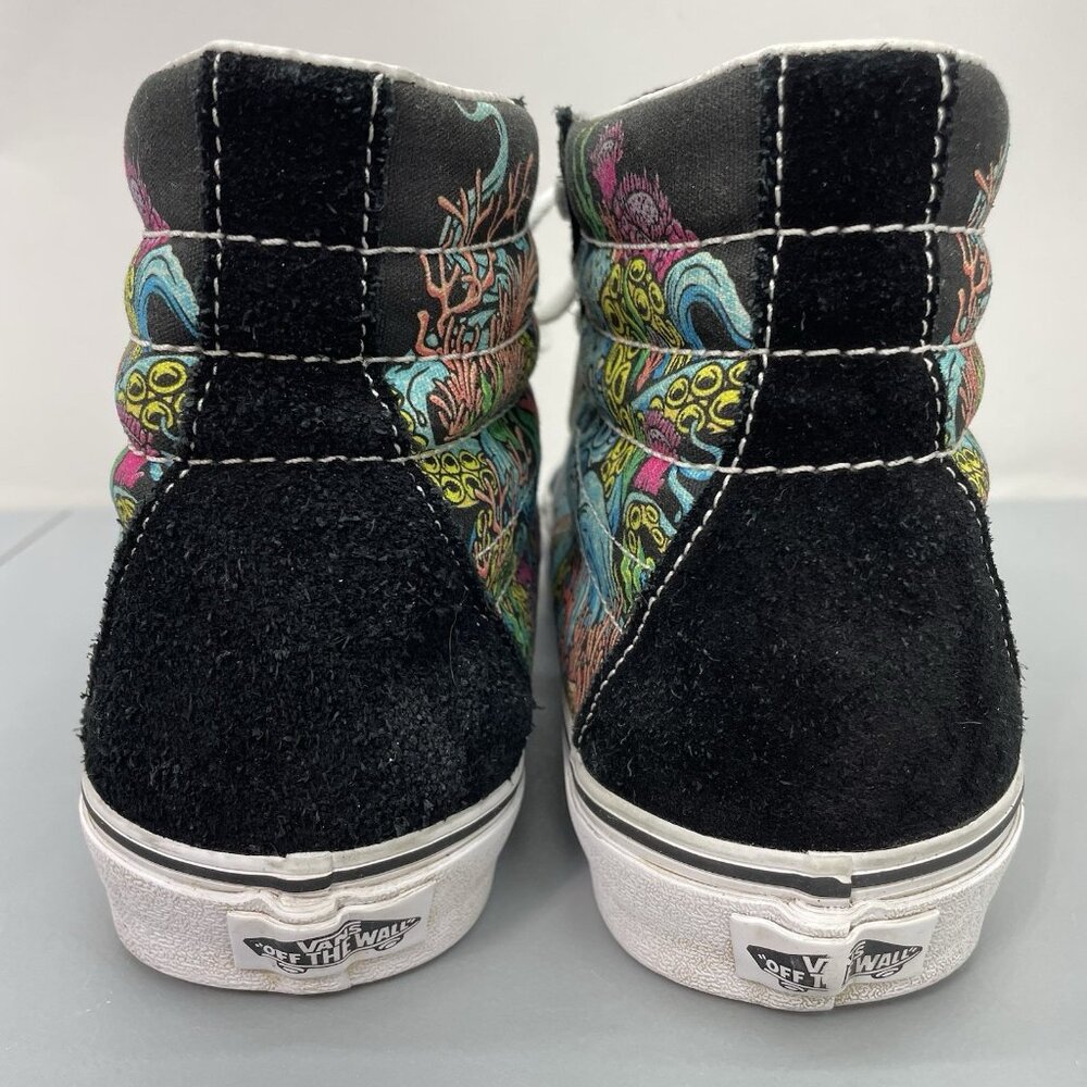 Vans Sk8-Hi Underwater Sneakers Shoes Reef Octopus Ocean Black Mens 8 Womens 9.5 - Picture 8 of 14
